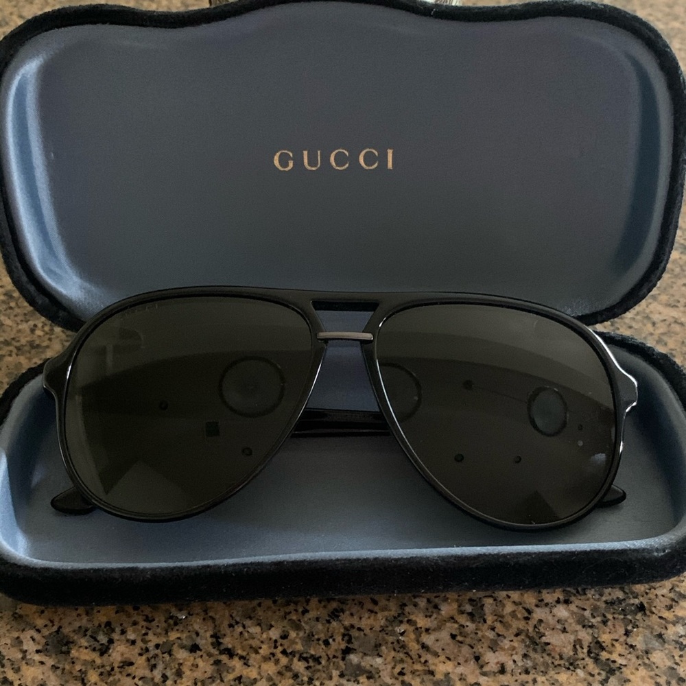 Gucci black aviators